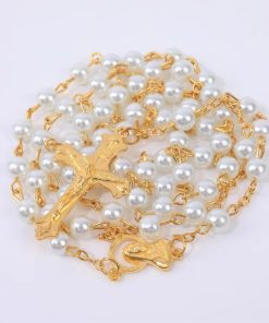Van Santen Fashion Charm Jewelry | Rozenkrans goud met parels wit | Nu te koop bij 14Karaats.nl | 10001090-Necklaces/Necklets