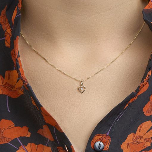 Sense Jewelry | Hanger Hart Zirkonia | Nu te koop bij 14Karaats.nl | 10001091-Pendants