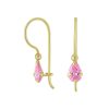 JYC | Joy|S - Zilveren kidney oorbellen - zirkonia druppel roze - gold plated | Nu te koop bij 14Karaats.nl | 10001087-Earrings/Body-piercing Jewellery