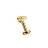 Piercings works | Tijdloze Elegantie: 18 Karaats Oorpiercing Trinity met Premium Zirkonia | Nu te koop bij 14Karaats.nl | 10001087-Earrings/Body-piercing Jewellery