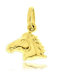 Zwartevalk | Juwelier Zwartevalk 14 karaat gouden paard hanger - 14.102.024 | Nu te koop bij 14Karaats.nl | 10001091-Pendants