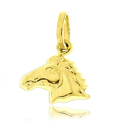 Zwartevalk | Juwelier Zwartevalk 14 karaat gouden paard hanger - 14.102.024 | Nu te koop bij 14Karaats.nl | 10001091-Pendants