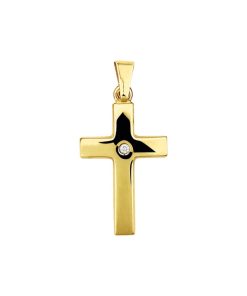 Sense Jewelry | Hanger Kruis Diamant 0.01ct H P1 | Nu te koop bij 14Karaats.nl | 10001091-Pendants