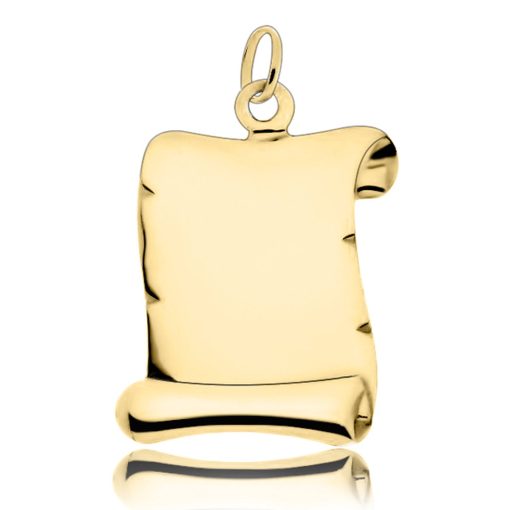 Zwartevalk | Juwelier Zwartevalk 14 karaat gouden perkamentrol hanger - 14.801.007 | Nu te koop bij 14Karaats.nl | 10001091-Pendants