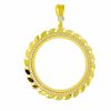 Star juwelier | Gouden Muntrand Hanger Voor Hele Lira Ataturk Zirkonia Pullu 14 karaats | Nu te koop bij 14Karaats.nl | 10001091-Pendants
