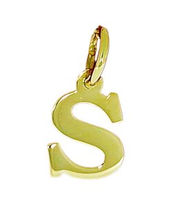 Star juwelier | Goud Hanger Letter S 14 karaats | Nu te koop bij 14Karaats.nl | 10001091-Pendants
