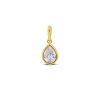 Silventi | Silventi 9NBSAM-G230365 Gouden hanger - Zirkonia - Druppel - 8