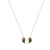 QoF | Vleugels en Hart Pendant Hanger met 18k Goud Sier  - Ketting 35cm +5cm | Nu te koop bij 14Karaats.nl | 10001091-Pendants