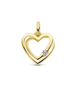 Its-Beautiful | hanger hartje zirkonia | Nu te koop bij 14Karaats.nl | 10001091-Pendants