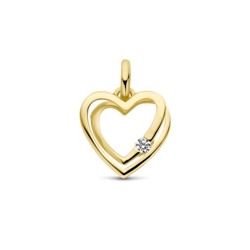 Its-Beautiful | hanger hartje zirkonia | Nu te koop bij 14Karaats.nl | 10001091-Pendants