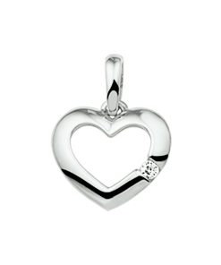 Sense Jewelry | Hanger Hart Zirkonia | Nu te koop bij 14Karaats.nl | 10001091-Pendants