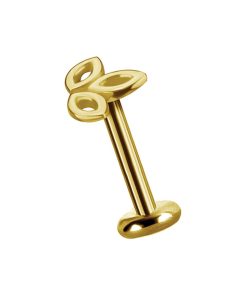 Piercings works | 18 Karaat Goud Oorpiercing - Marquise Trinity Design | Nu te koop bij 14Karaats.nl | 10001087-Earrings/Body-piercing Jewellery