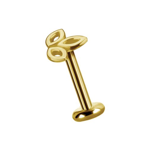 Piercings works | 18 Karaat Goud Oorpiercing - Marquise Trinity Design | Nu te koop bij 14Karaats.nl | 10001087-Earrings/Body-piercing Jewellery