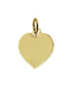 Sense Jewelry | Graveerhartje Mat Gediamanteerd | Nu te koop bij 14Karaats.nl | 10001091-Pendants