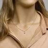 Sense Jewelry | Hanger Rond Zirkonia Bicolor Gestift | Nu te koop bij 14Karaats.nl | 10001091-Pendants