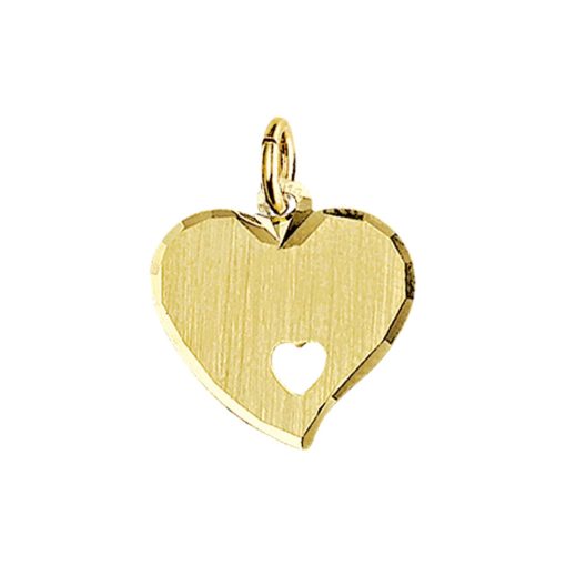 Sense Jewelry | Graveerhanger Hart Mat Gediamanteerd | Nu te koop bij 14Karaats.nl | 10001091-Pendants