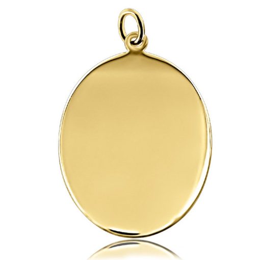 Zwartevalk | Juwelier Zwartevalk 14 karaat gouden plaat hanger - 14.101.169 | Nu te koop bij 14Karaats.nl | 10001091-Pendants