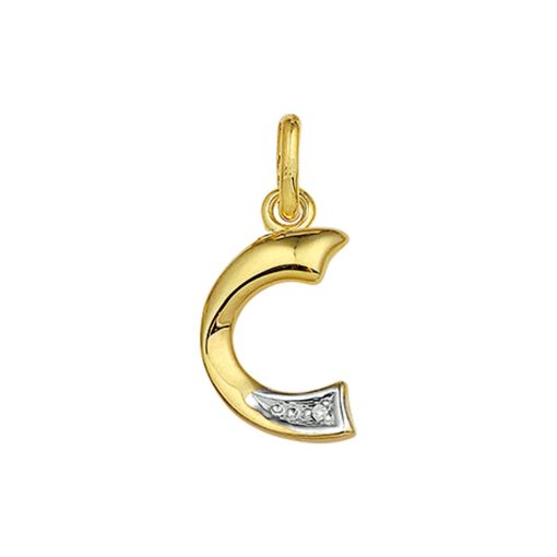 Its-Beautiful | Hanger Letter Diamant 0.005Ct H Si 14K Geelgoud | Nu te koop bij 14Karaats.nl | 10001091-Pendants