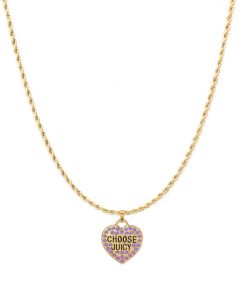 Love Ibiza | Gouden ketting choose juicy | Nu te koop bij 14Karaats.nl | 10001091-Pendants
