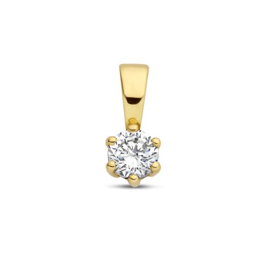 Marie-Celeste | Marie Celeste hanger zirkonia - 4 - Goud | Nu te koop bij 14Karaats.nl | 10001091-Pendants