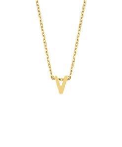 New Bling | New Bling 9NBG-912H Gouden Kubus met Letter H - 3