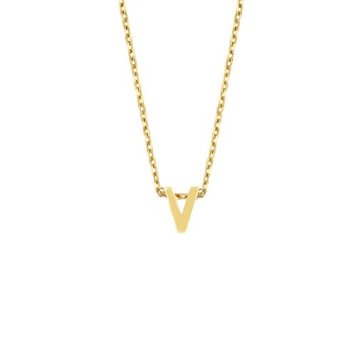 New Bling | New Bling 9NBG-912H Gouden Kubus met Letter H - 3