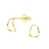 JYC | Joy|S - Zilveren fantasie oorbellen - halve hoepel 12 x 10 mm - gold plated | Nu te koop bij 14Karaats.nl | 10001087-Earrings/Body-piercing Jewellery