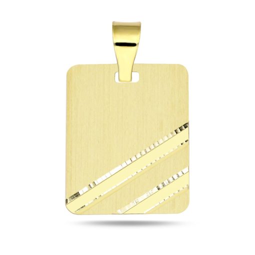 Zwartevalk | Juwelier Zwartevalk 14 karaat gouden plaat hanger - 14.278 | Nu te koop bij 14Karaats.nl | 10001091-Pendants