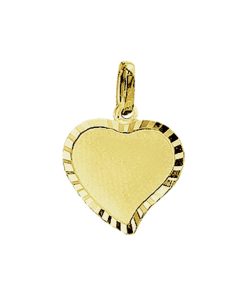 Sense Jewelry | Graveerhartje Mat Gediamanteerd | Nu te koop bij 14Karaats.nl | 10001091-Pendants