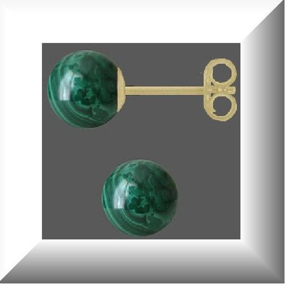 Hetty'S | 14 karaat gouden oorstekers met Malachiet | Koop bij 14Karaats.nl Hetty'S | 14 karaat gouden oorstekers met Malachiet | Nu te koop bij 14Karaats.nl | 10001087-Earrings/Body-piercing Jewellery