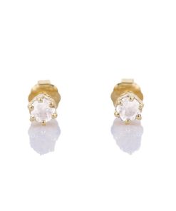 Petit Comité | Oorknopjes Geboortesteen April Kristal Goud | cadeau dames | Nu te koop bij 14Karaats.nl | 10001087-Earrings/Body-piercing Jewellery