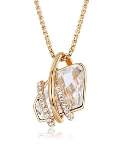 QoF | QoF Swarovski® Kristal Steen Wit – Lengte 45cm | Nu te koop bij 14Karaats.nl | 10001091-Pendants