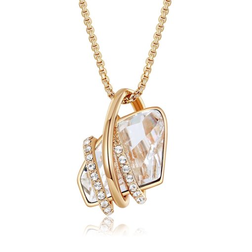 QoF | QoF Swarovski® Kristal Steen Wit – Lengte 45cm | Nu te koop bij 14Karaats.nl | 10001091-Pendants