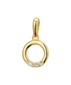 Its-Beautiful | hanger rondje zirkonia | Nu te koop bij 14Karaats.nl | 10001091-Pendants