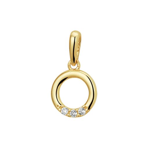Its-Beautiful | hanger rondje zirkonia | Nu te koop bij 14Karaats.nl | 10001091-Pendants