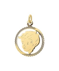 Sense Jewelry | Hanger Jongen Gediamanteerd 19 Mm | Nu te koop bij 14Karaats.nl | 10001091-Pendants