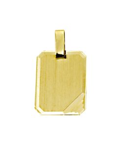 Sense Jewelry | Graveerhanger Mat Gediamanteerd | Nu te koop bij 14Karaats.nl | 10001091-Pendants