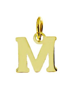 Star juwelier | Goud Hanger Letter M 14 karaats | Nu te koop bij 14Karaats.nl | 10001091-Pendants