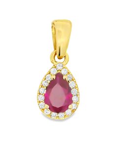 Zwartevalk | Juwelier Zwartevalk 14 karaat gouden druppel hanger - 14.300-R | Nu te koop bij 14Karaats.nl | 10001091-Pendants