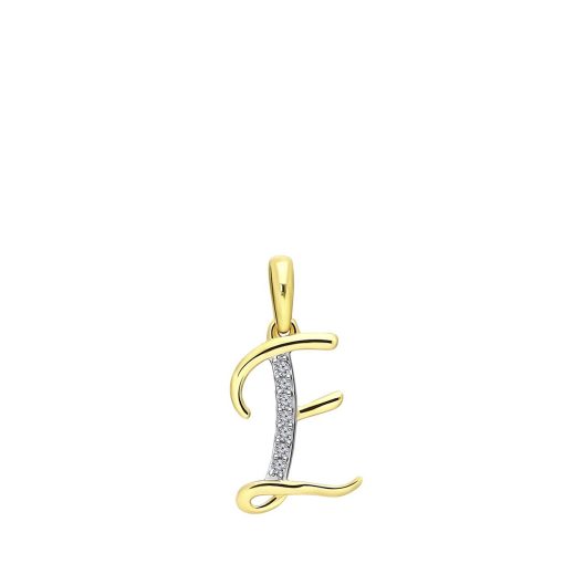 Lucardi | Lucardi Dames alfabet hanger met diamant (0