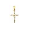 Jonline | Schitterende 14 Karaat Gouden Hanger Kruis belegd met Zirkonia's | Nu te koop bij 14Karaats.nl | 10001091-Pendants