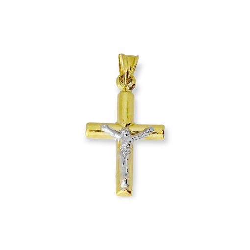 Star juwelier | Gouden Kruis Hanger Corpus 23 mm 14 mm 14 karaats | Nu te koop bij 14Karaats.nl | 10001091-Pendants