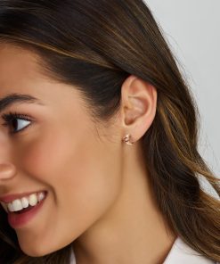 Sense Jewelry | Klapoorringen Robijn 0.40ct (2x0.20ct) Diamant 0.10ct (2x0.05ct) H Si | Nu te koop bij 14Karaats.nl | 10001087-Earrings/Body-piercing Jewellery