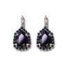 Farfino | Farfino Giulia Black Gold - Oorbellen - Swarovski® Kristal - Handgemaakt in Italië | Nu te koop bij 14Karaats.nl | 10001087-Earrings/Body-piercing Jewellery