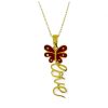 Star juwelier | Gouden Ketting Vlinder Love Hanger 14 karaats | Nu te koop bij 14Karaats.nl | 10001091-Pendants