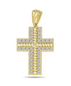Zwartevalk | Juwelier Zwartevalk 14 karaat gouden kruis hanger - 14.293 | Nu te koop bij 14Karaats.nl | 10001091-Pendants