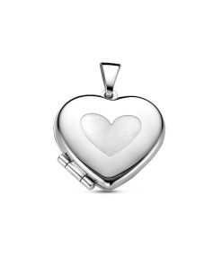 Kasius | zilver gerhodineerd medaillon hart poli/mat 1337867 | Nu te koop bij 14Karaats.nl | 10001091-Pendants