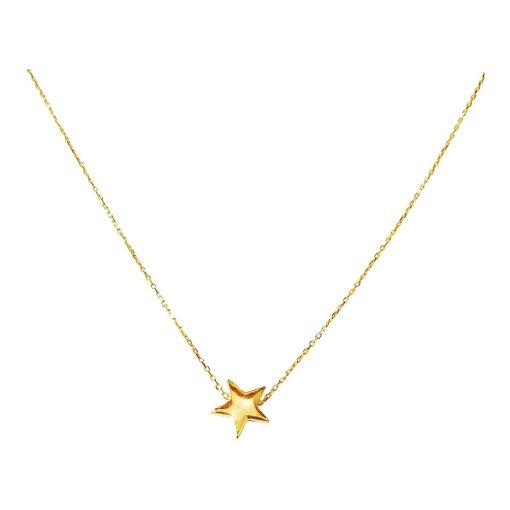 Star juwelier | Gouden Ketting Ster Hanger 14 karaats | Nu te koop bij 14Karaats.nl | 10001091-Pendants