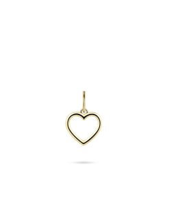 Jewels Inc. | Gisser Jewels - Hanger excl. Collier - Hart Glad - 14mm x 10mm - 14 Karaat Geelgoud | Nu te koop bij 14Karaats.nl | 10001091-Pendants