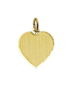 Sense Jewelry | Graveerhartje Mat Gediamanteerd | Nu te koop bij 14Karaats.nl | 10001091-Pendants